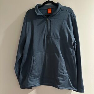 Merrell Men's‎ Quarter Zip Pullover Fleece Shirt Blue XL